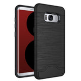 Protective Rubber Body Case With Secret Card Storage For Galaxy S7 and S8