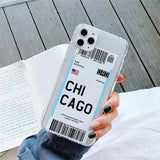 Paraíba Series - World Cities Plane Ticket Cases for iPhone